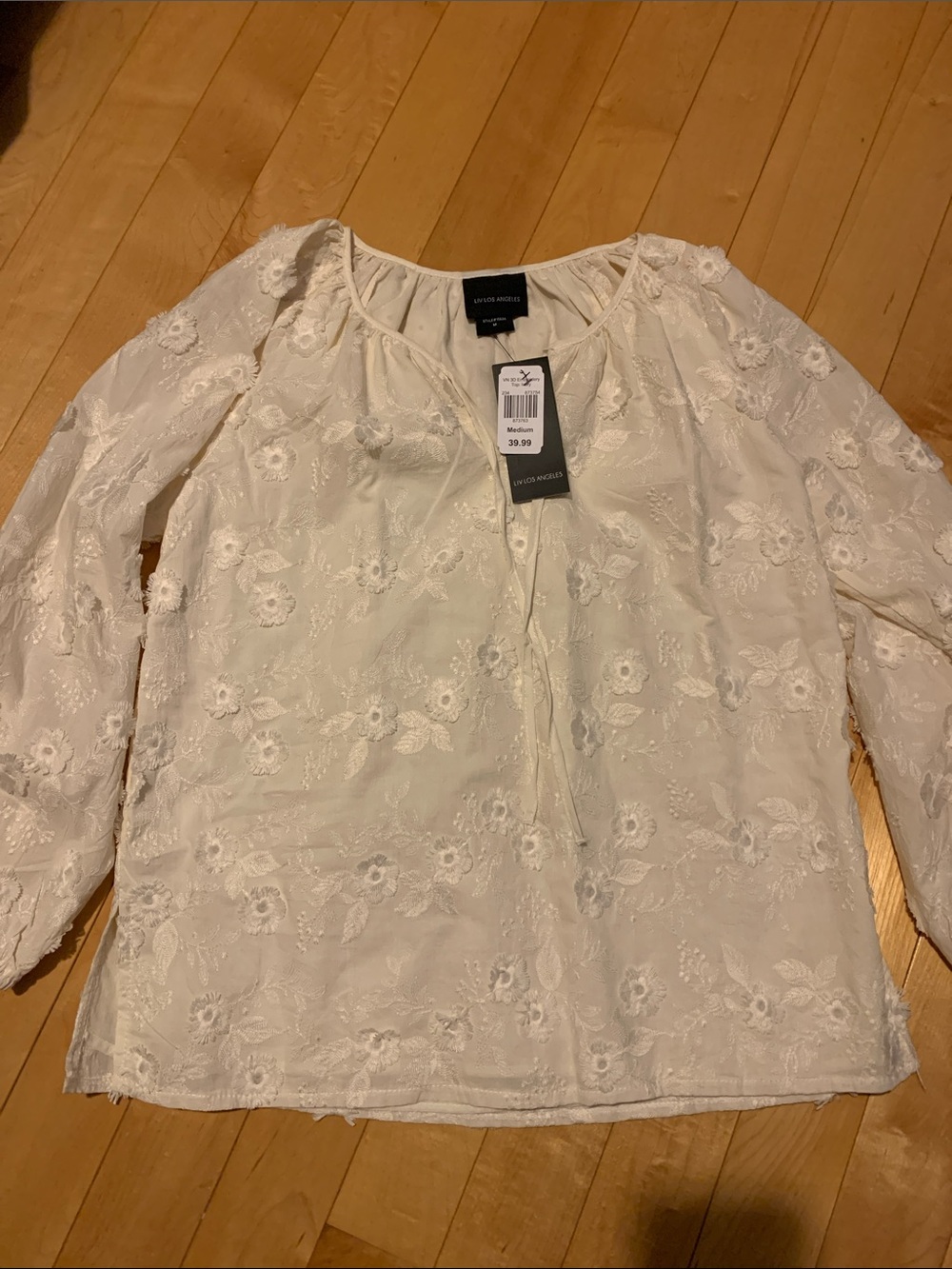 Liv Los Angeles Floral Cream Blouse